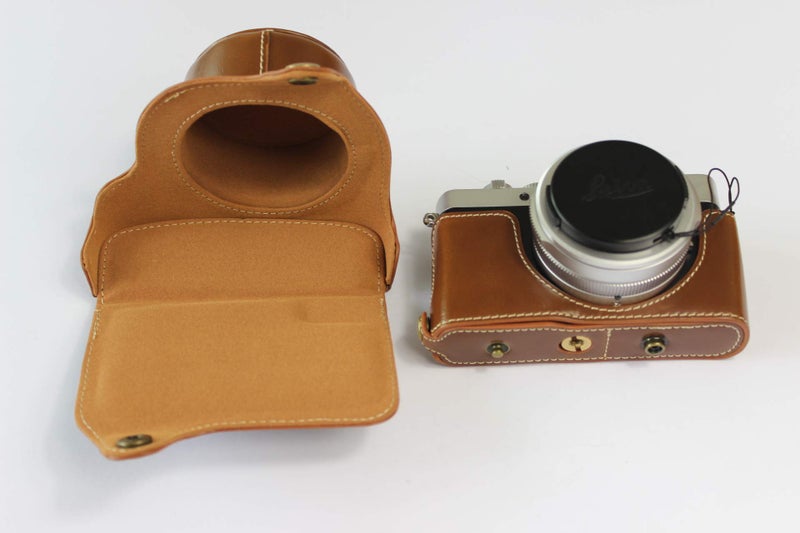 BolinUS Leica D-Lux 7 Case, BolinUS Handmade PU Leather Fullbody Camera Case Bag Cover for Leica D-Lux 7 Bottom Opening Version + Neck Strap + Mini Storage Bag (Brown) - Image 3